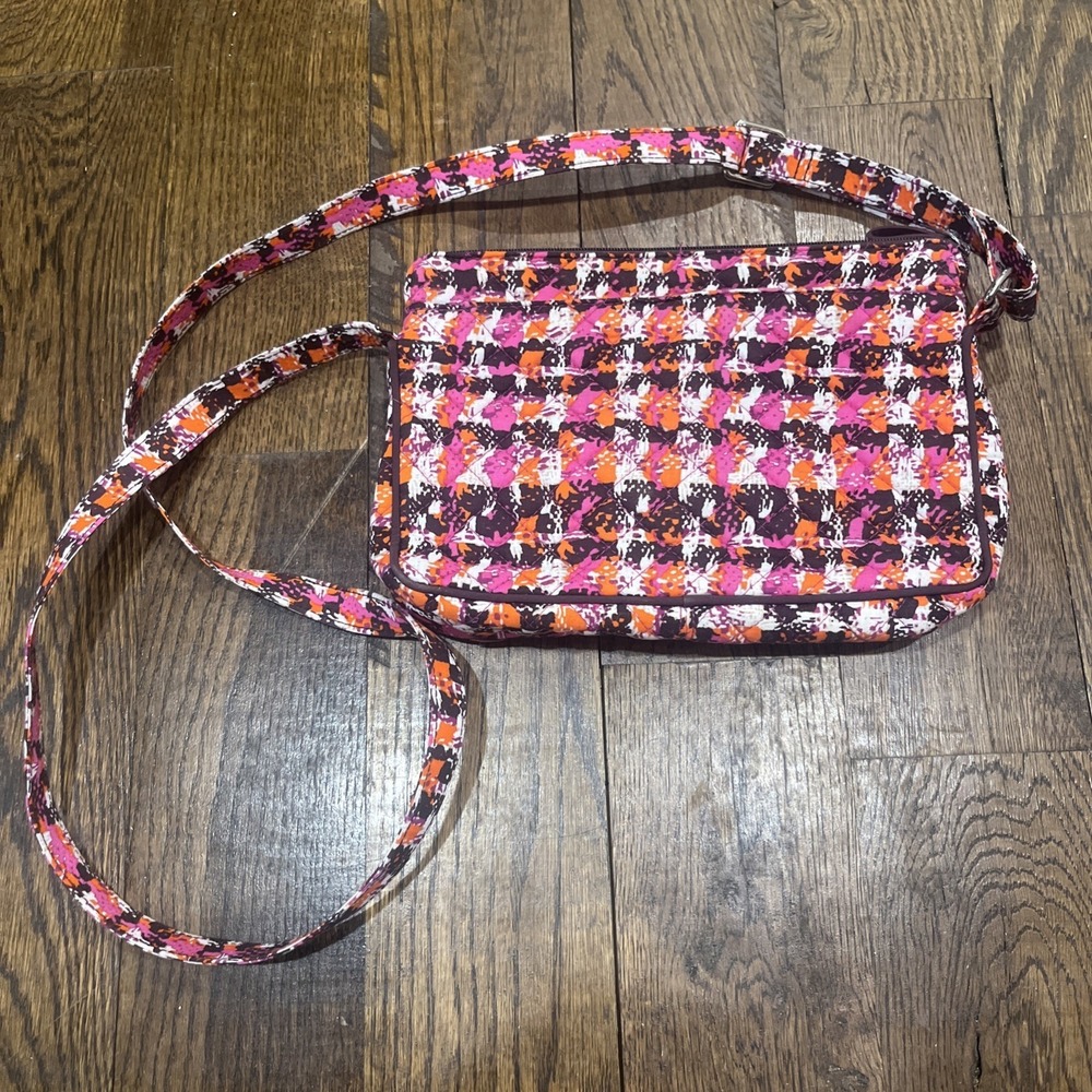 Vera Bradley Iconic RFID Little Hipster Crossbody Bag Purse Houndstooth Tweed - Picture 6 of 10